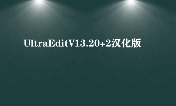 UltraEditV13.20+2汉化版