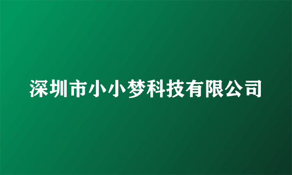 深圳市小小梦科技有限公司