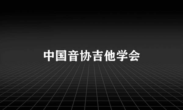 中国音协吉他学会