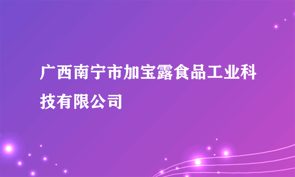 广西南宁市加宝露食品工业科技有限公司