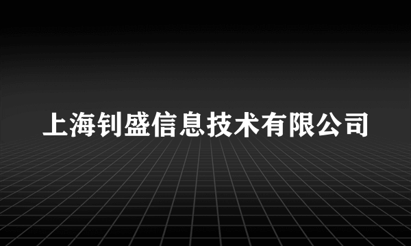 上海钊盛信息技术有限公司