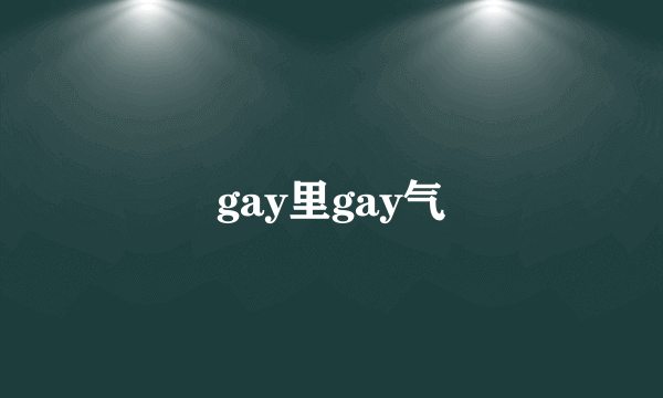 gay里gay气