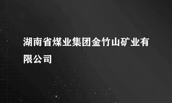 湖南省煤业集团金竹山矿业有限公司