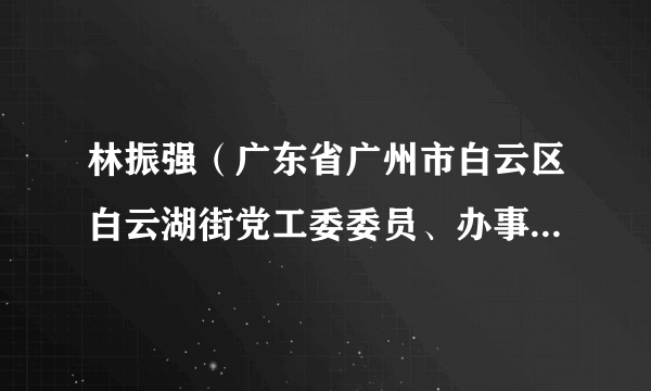 林振强（广东省广州市白云区白云湖街党工委委员、办事处副主任）