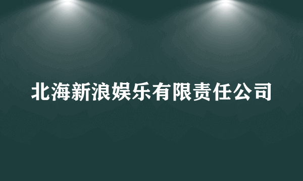 北海新浪娱乐有限责任公司