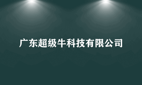 广东超级牛科技有限公司