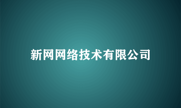 新网网络技术有限公司