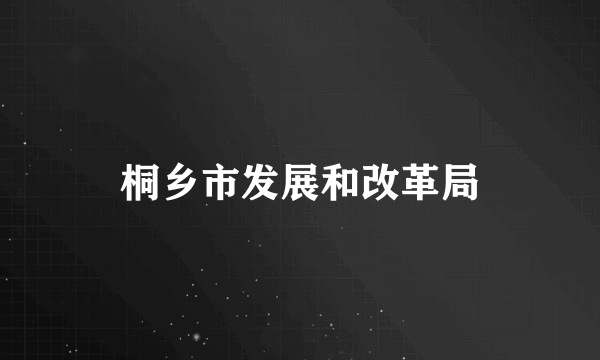 桐乡市发展和改革局