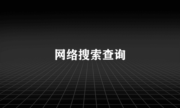 网络搜索查询