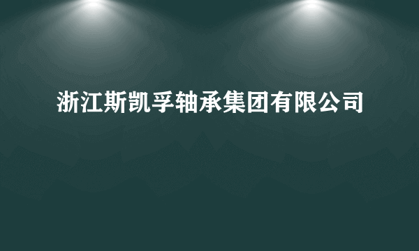 浙江斯凯孚轴承集团有限公司