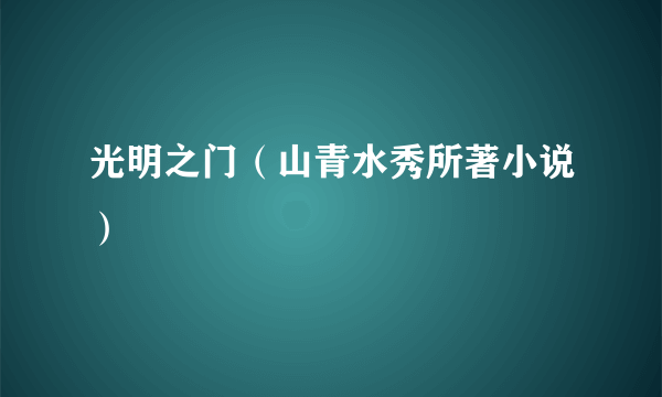 光明之门（山青水秀所著小说）