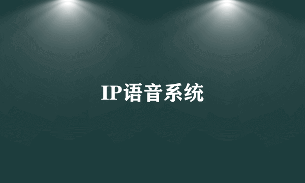 IP语音系统