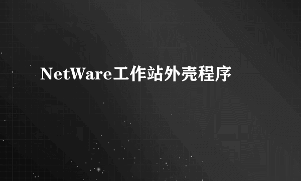 NetWare工作站外壳程序