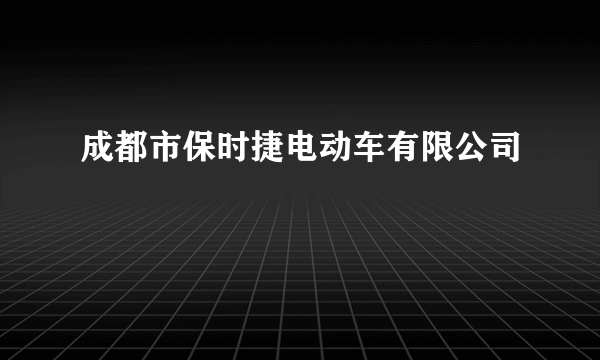 成都市保时捷电动车有限公司