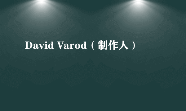 David Varod（制作人）