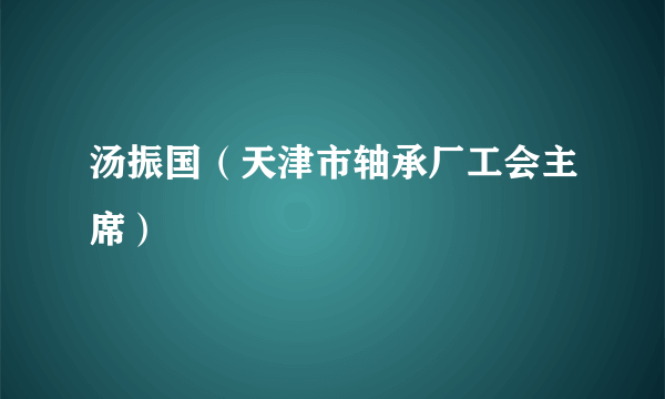 汤振国（天津市轴承厂工会主席）