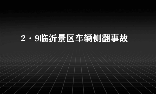 2·9临沂景区车辆侧翻事故