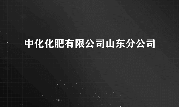 中化化肥有限公司山东分公司