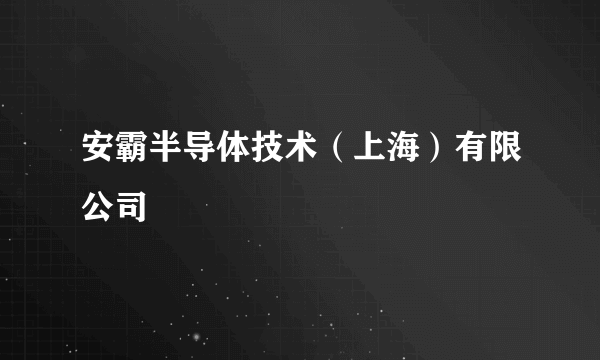 安霸半导体技术（上海）有限公司