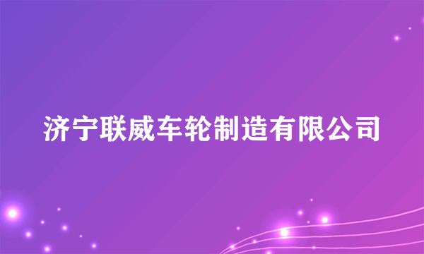 济宁联威车轮制造有限公司