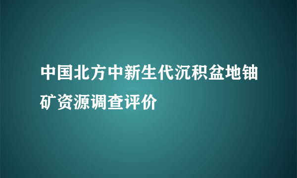 中国北方中新生代沉积盆地铀矿资源调查评价