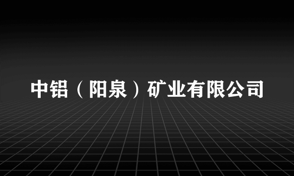 中铝（阳泉）矿业有限公司