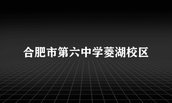 合肥市第六中学菱湖校区