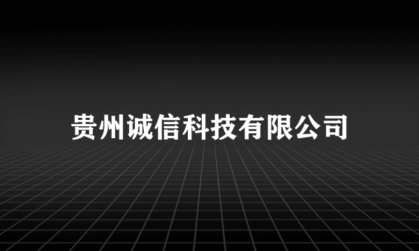 贵州诚信科技有限公司