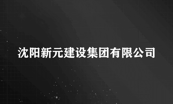 沈阳新元建设集团有限公司