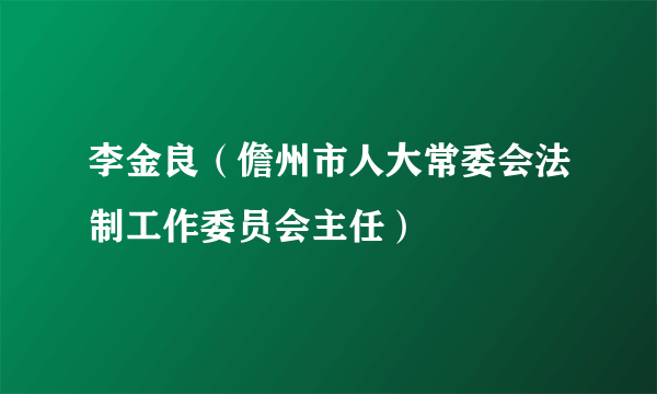 李金良（儋州市人大常委会法制工作委员会主任）