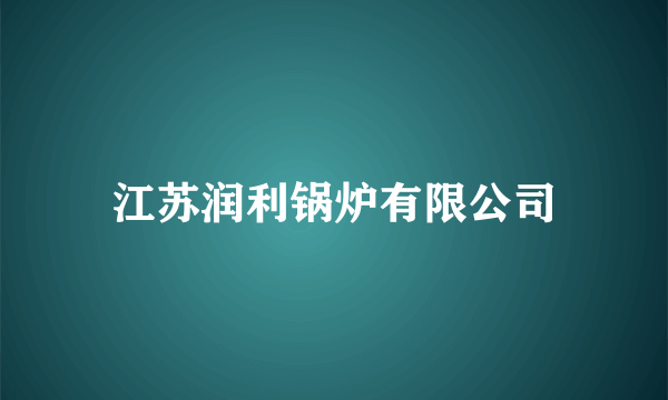 江苏润利锅炉有限公司