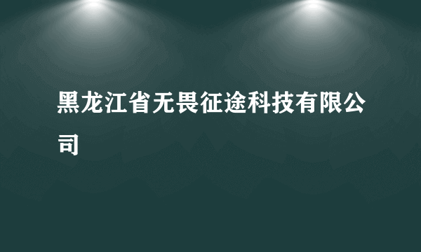 黑龙江省无畏征途科技有限公司