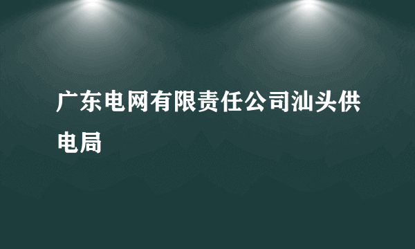 广东电网有限责任公司汕头供电局