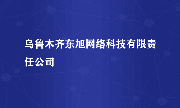 乌鲁木齐东旭网络科技有限责任公司