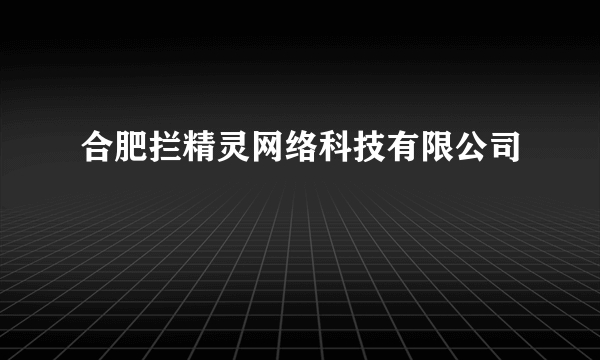 合肥拦精灵网络科技有限公司