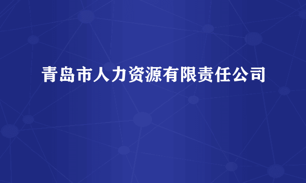 青岛市人力资源有限责任公司