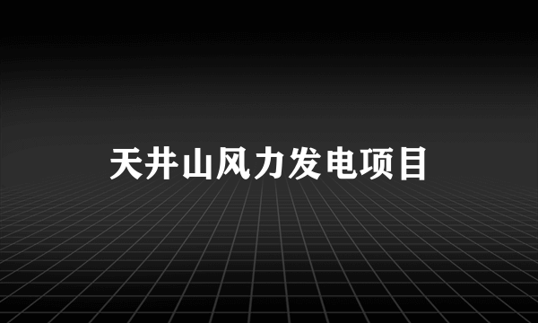 天井山风力发电项目