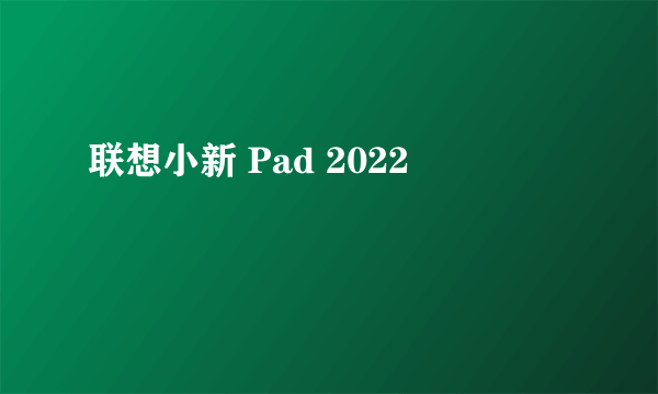 联想小新 Pad 2022