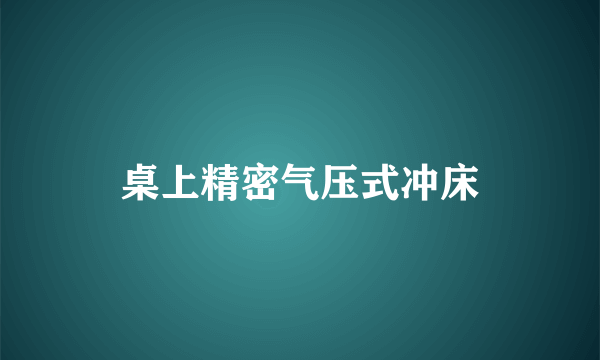 桌上精密气压式冲床