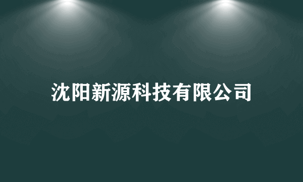 沈阳新源科技有限公司