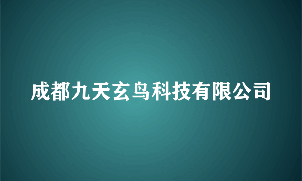 成都九天玄鸟科技有限公司