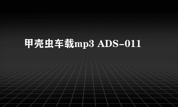 甲壳虫车载mp3 ADS-011