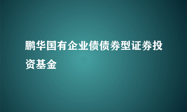 鹏华国有企业债债券型证券投资基金