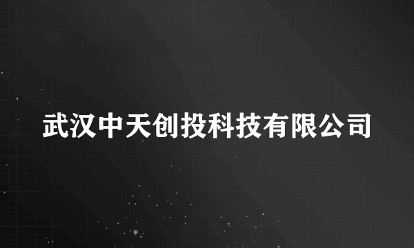 武汉中天创投科技有限公司