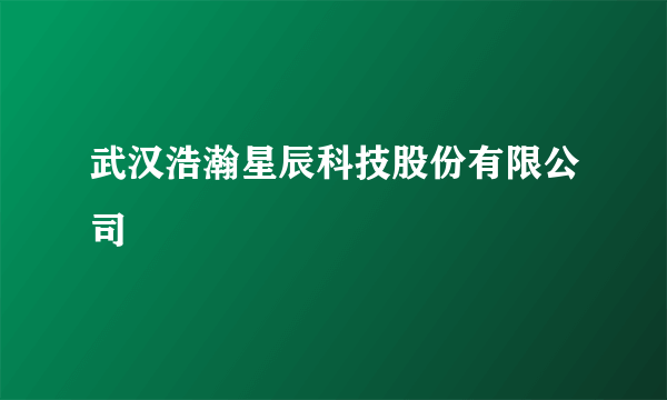 武汉浩瀚星辰科技股份有限公司