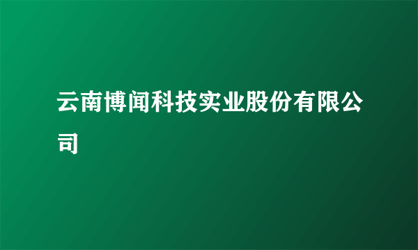 云南博闻科技实业股份有限公司