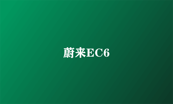 蔚来EC6