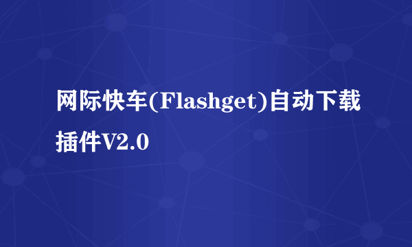 网际快车(Flashget)自动下载插件V2.0