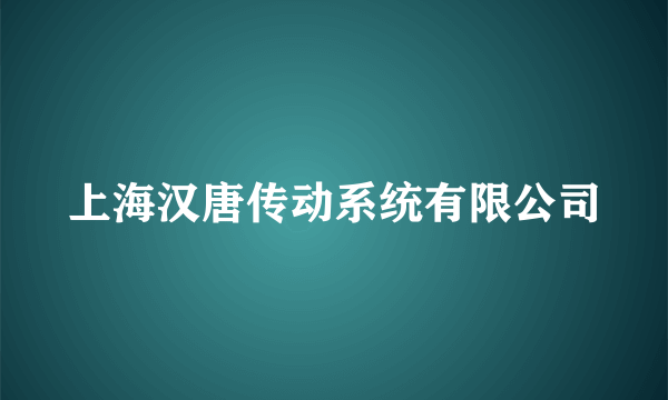 上海汉唐传动系统有限公司