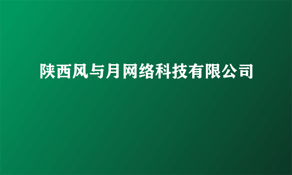 陕西风与月网络科技有限公司